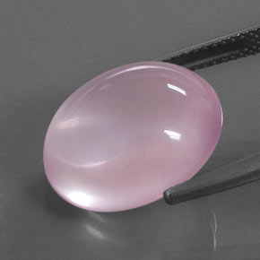 Quartzo rosa rosa natural 14,59ct, corte oval, transparente