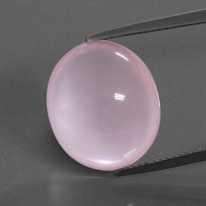 Quartzo rosa rosa natural 14,05ct, corte oval, transparente