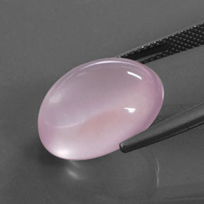 Quartzo rosa rosa natural 14,05ct, corte oval, transparente