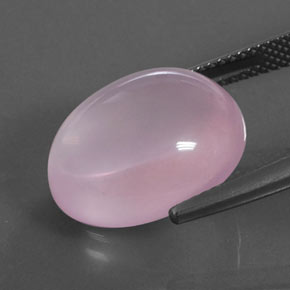 Quartzo rosa rosa natural 14,01ct, corte oval, transparente