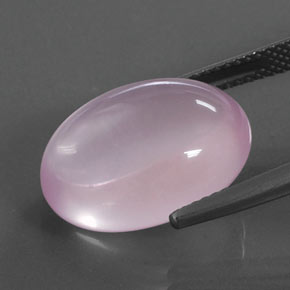 Quartzo Rosa Luz rosa Natural 12.59ct, Corte Oval, Transparente