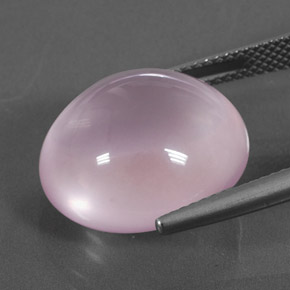 Quartzo rosa rosa claro natural 15,98ct, corte oval, transparente