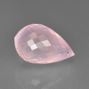 Quartzo Rosa Rosa Natural 20.94ct, Briolette, Transparente
