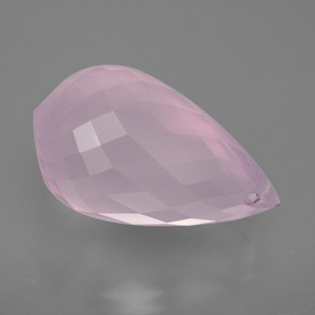 Quartzo rosa rosa natural 13,07ct, briolete, transparente