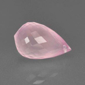 Quartzo Rosa rosa rosa médio Natural 12.76ct, Briolette, Transparente