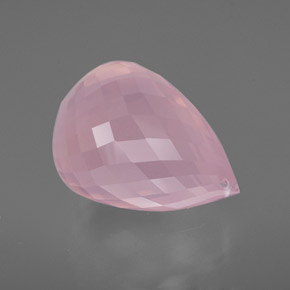 Quartzo rosa rosa natural 49,05ct, briolete, transparente