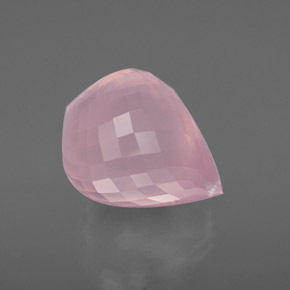 Quartzo rosa rosa natural 37,97ct, briolete, transparente