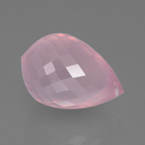 Quartzo rosa rosa natural 33,95ct, briolete, transparente