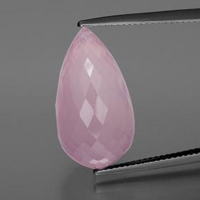 Quartzo rosa rosa natural 18,89ct, briolete, transparente