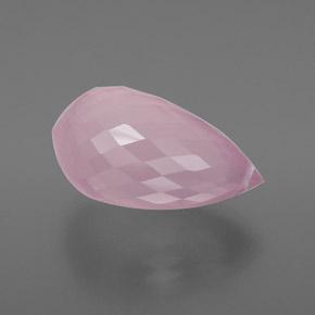 Quartzo rosa rosa natural 18,89ct, briolete, transparente