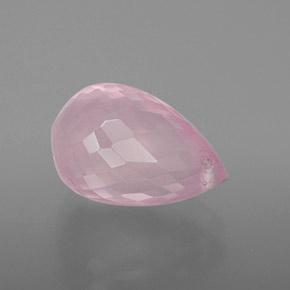 Quartzo rosa rosa natural 4,03ct, briolete, transparente