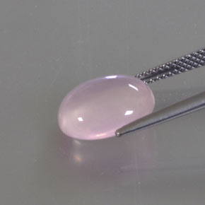Quartzo rosa rosa natural 4,47ct, corte oval, transparente