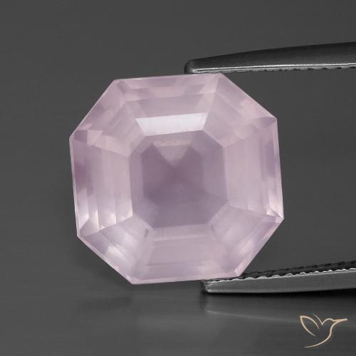 9.30ct Natural Rosa chiclete Quartzo Rosa, Corte Esmeralda, Transparente