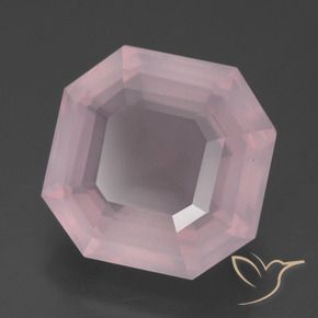 Quartzo Rosa rosa rosa médio Natural 7.43ct, Corte Octógono / Esmeralda, Transparente