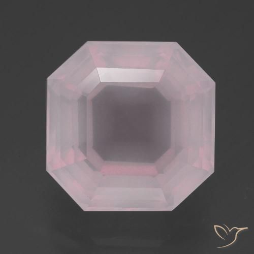 7.79ct Natural Luz rosa Quartzo Rosa, Corte Esmeralda, Transparente