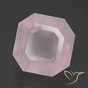 Quartzo Rosa Luz rosa Natural 7.79ct, Corte Octógono / Esmeralda, Transparente