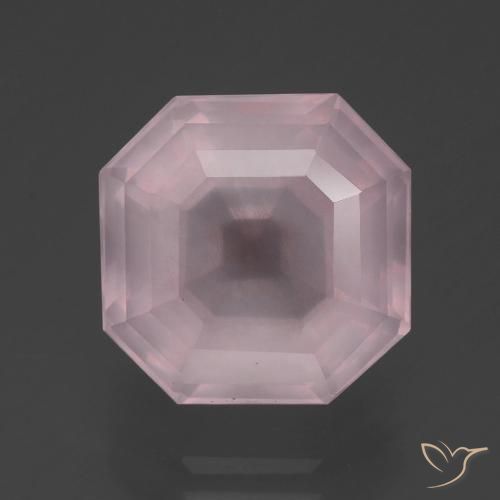 6.46ct Natural Rosa chiclete Quartzo Rosa, Corte Esmeralda, Transparente