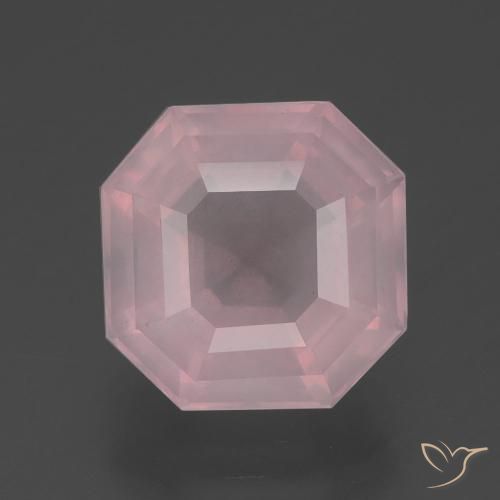 5.41ct Natural rosa rosa Quartzo Rosa, Corte Esmeralda, Transparente