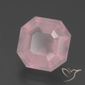 Quartzo Rosa rosa rosa Natural 5.41ct, Corte Octógono / Esmeralda, Transparente