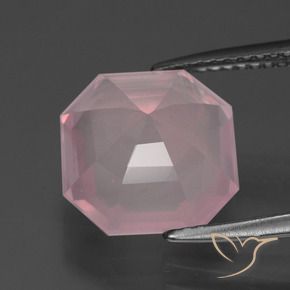 Quartzo Rosa rosa rosa Natural 5.41ct, Corte Octógono / Esmeralda, Transparente