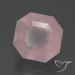 Quartzo Rosa rosa rosa médio Natural 6.76ct, Corte Octógono / Esmeralda, Transparente