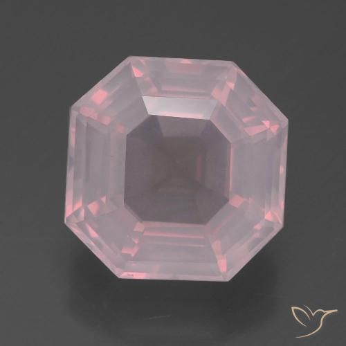 6.10ct Natural Rosa Claro Rosa Quartzo Rosa, Corte Esmeralda, Transparente