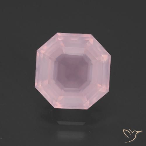 4.12ct Natural rosa rosa Quartzo Rosa, Corte Esmeralda, Transparente