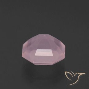 Quartzo Rosa rosa rosa Natural 4.12ct, Corte Octógono / Esmeralda, Transparente