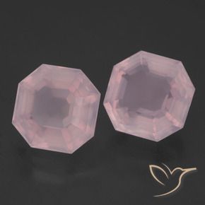 Pedras preciosas de Quartzo Rosa Luz rosa natural de 9.80 ct, Corte Octógono / Esmeralda, Transparente
