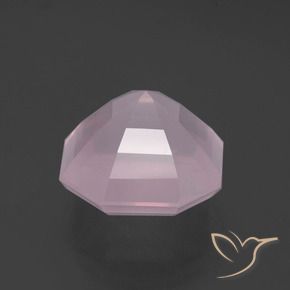 Quartzo Rosa Luz rosa Natural 9.72ct, Corte Esmeralda, Transparente
