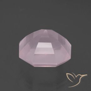 Quartzo Rosa Rosa chiclete Natural 10.48ct, Corte Octógono / Esmeralda, Transparente
