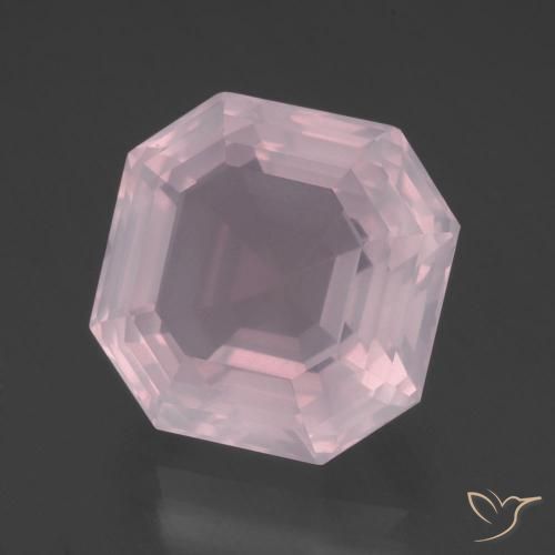 Quartzo Rosa Luz rosa Natural 11.75ct, Corte Octógono / Esmeralda, Transparente