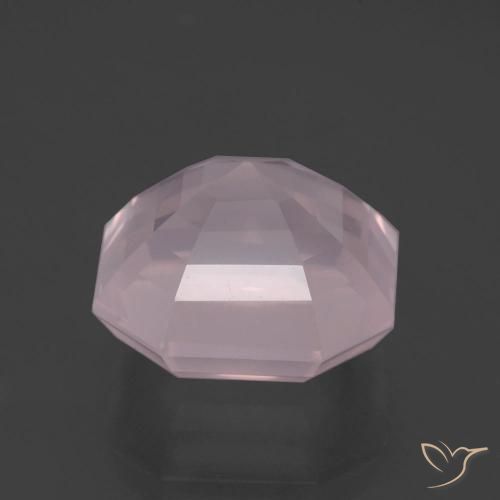 Quartzo Rosa Luz rosa Natural 11.75ct, Corte Octógono / Esmeralda, Transparente