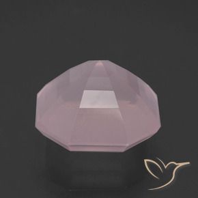 Quartzo Rosa rosa rosa Natural 12.66ct, Corte Octógono / Esmeralda, Transparente