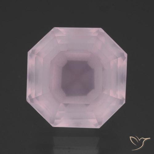 14.01ct Natural Luz rosa Quartzo Rosa, Corte Esmeralda, Transparente