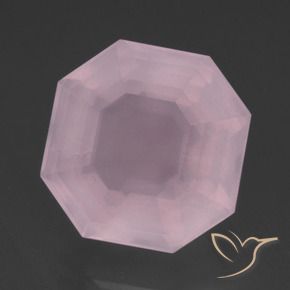 Quartzo Rosa rosa rosa Natural 14.53ct, Corte Octógono / Esmeralda, Transparente