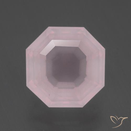 4.32ct Natural Rosa Claro Rosa Quartzo Rosa, Corte Esmeralda, Transparente