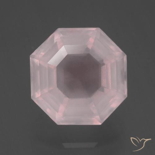 4.23ct Natural Rosa Claro Rosa Quartzo Rosa, Corte Esmeralda, Transparente