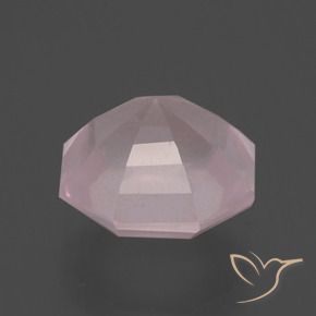 Quartzo Rosa Rosa Claro Rosa Natural 4.23ct, Corte Octógono / Esmeralda, Transparente