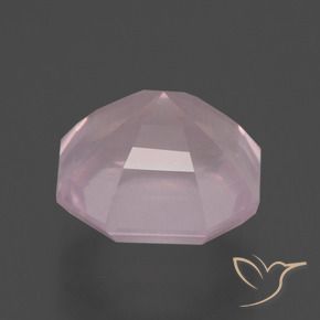 Quartzo Rosa Rosa Rosa bem claro Natural 4.74ct, Corte Octógono / Esmeralda, Transparente