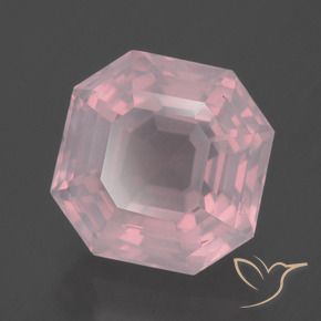 Quartzo Rosa rosa rosa médio Natural 6.97ct, Corte Octógono / Esmeralda, Transparente