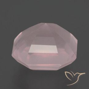 Quartzo Rosa Luz rosa Natural 8.64ct, Corte Octógono / Esmeralda, Transparente