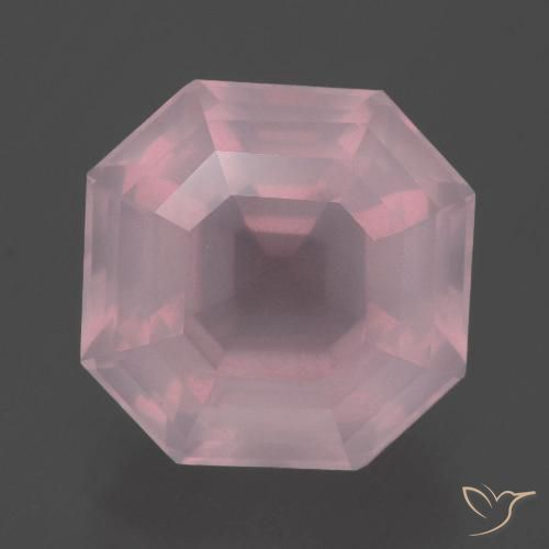 8.36ct Natural rosa rosa Quartzo Rosa, Corte Esmeralda, Transparente