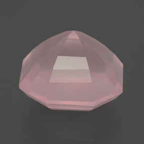 Quartzo rosa rosa natural 8,83ct, corte esmeralda, transparente