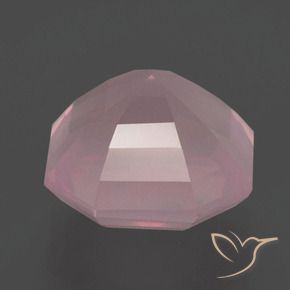 Quartzo Rosa rosa médio Natural 8.70ct, Corte Octógono / Esmeralda, Transparente