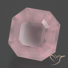 Quartzo Rosa rosa rosa Natural 9.53ct, Corte Octógono / Esmeralda, Transparente