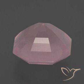 Quartzo Rosa rosa rosa médio Natural 11.18ct, Corte Octógono / Esmeralda, Transparente