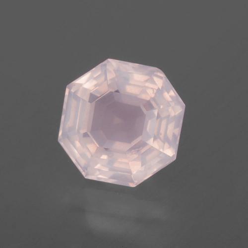 Quartzo rosa rosa natural 2,71ct, corte esmeralda, transparente