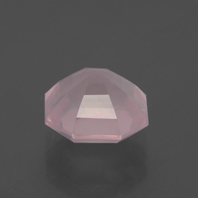 Quartzo rosa rosa natural 3,47ct, corte esmeralda, transparente