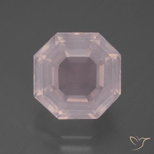 7.28ct Natural Rosa Claro Rosa Quartzo Rosa, Corte Esmeralda, Transparente